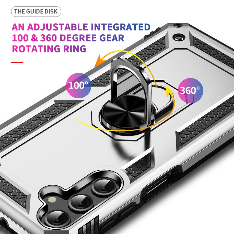 RING ARMOR Tvrdený kryt pre Samsung Galaxy A25 5G - sivý