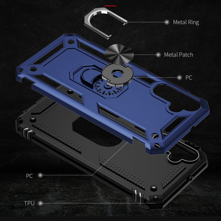 RING ARMOR Tvrdený kryt pre Samsung Galaxy A25 5G - modrý