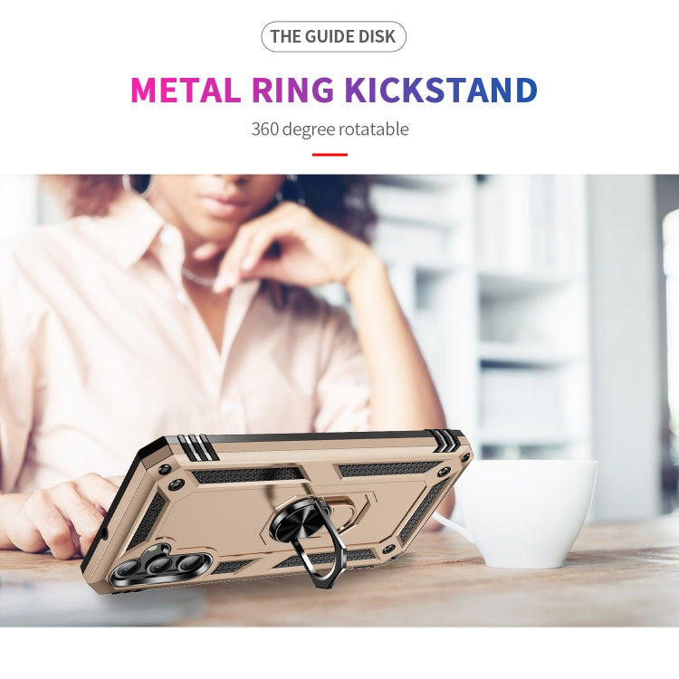 RING ARMOR Tvrdený kryt pre Samsung Galaxy A25 5G - zlatý