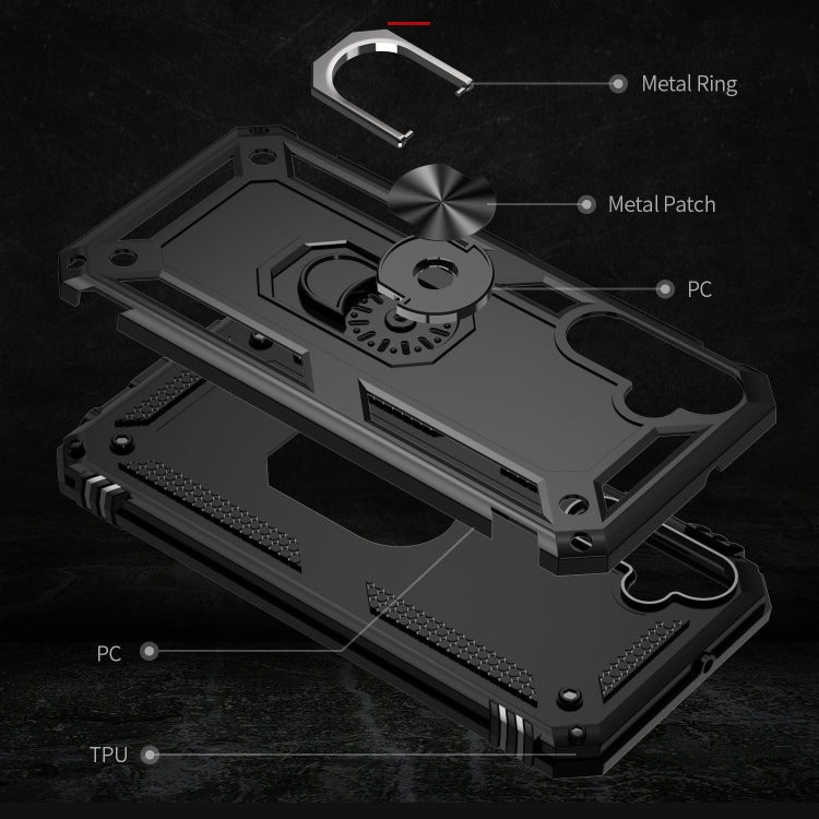 RING ARMOR Tvrdený kryt pre Samsung Galaxy A25 5G - čierny