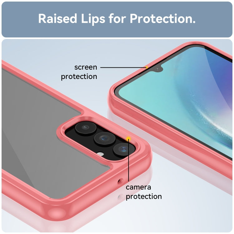 ACRYLIC Zadný kryt pre Samsung Galaxy A25 5G - červený