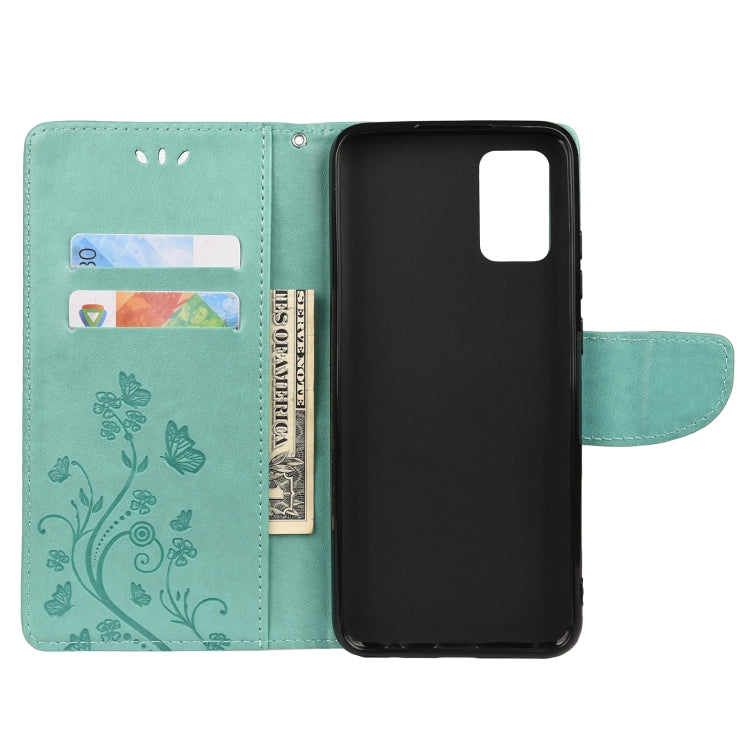 BUTTERFLY Knižkové puzdro pre Samsung Galaxy A32 5G - zelené