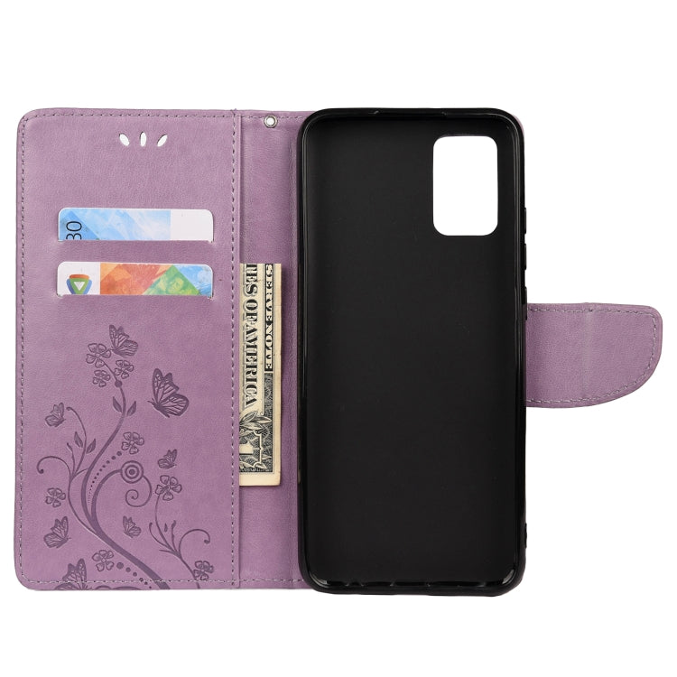 BUTTERFLY Knižkové puzdro pre Samsung Galaxy A32 5G - fialové