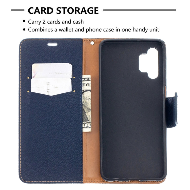 LAMBSKIN Knižkové puzdro pre Samsung Galaxy A32 5G - modré
