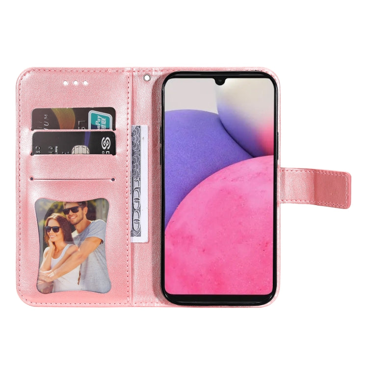 FLOWER Knižkové puzdro pre Samsung Galaxy A33 5G - ružové