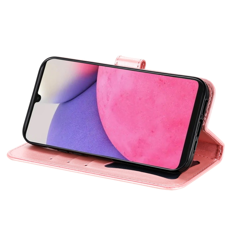 FLOWER Knižkové puzdro pre Samsung Galaxy A33 5G - ružové