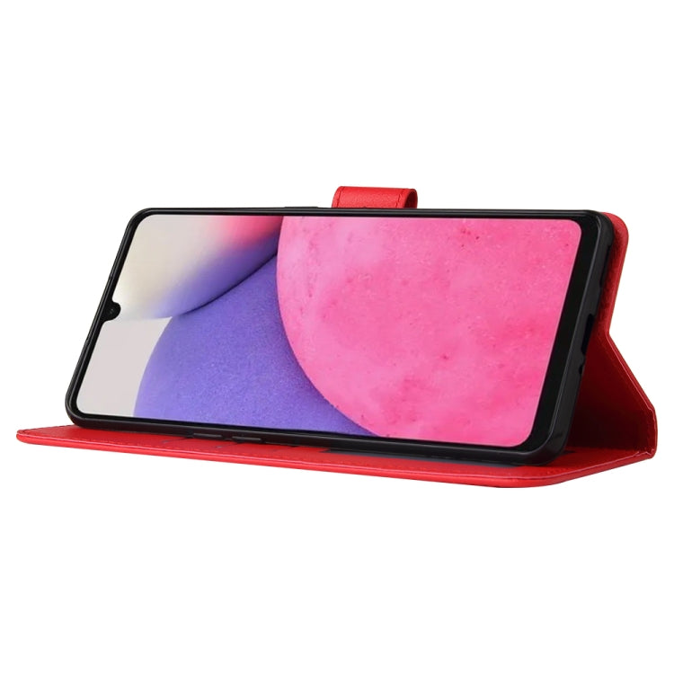 SOLID Knižkové puzdro pre Samsung Galaxy A33 5G - červené