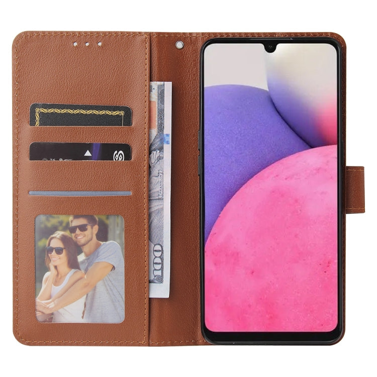 SOLID Knižkové puzdro pre Samsung Galaxy A33 5G - tmavo hnedé