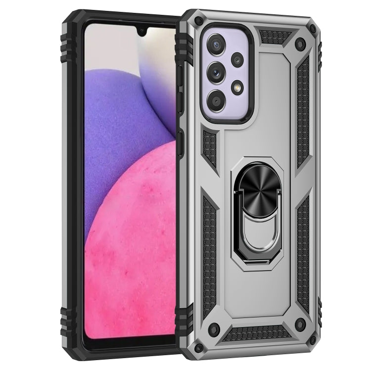 RING ARMOR Tvrdený kryt pre Samsung Galaxy A33 5G - sivý