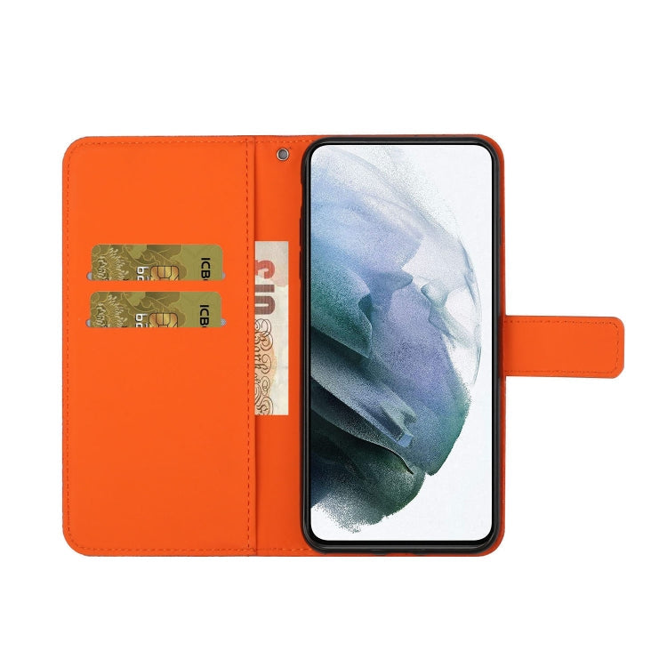 FLOWER Knižkové puzdro pre Samsung Galaxy A34 5G - oranžové