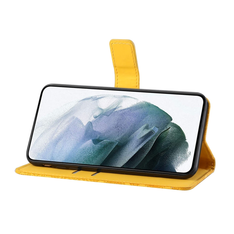 FLOWER Knižkové puzdro pre Samsung Galaxy A34 5G - žlté