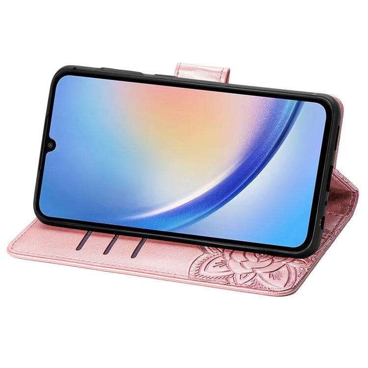 FLOWER Knižkové puzdro pre Samsung Galaxy A34 5G - ružové