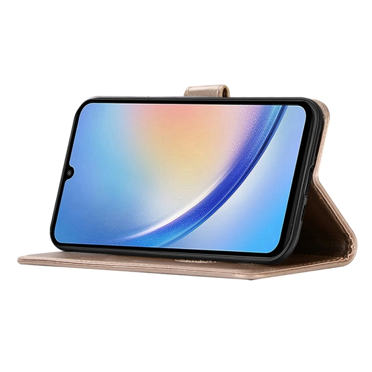 OWL Knižkové puzdro pre Samsung Galaxy A34 5G - zlaté