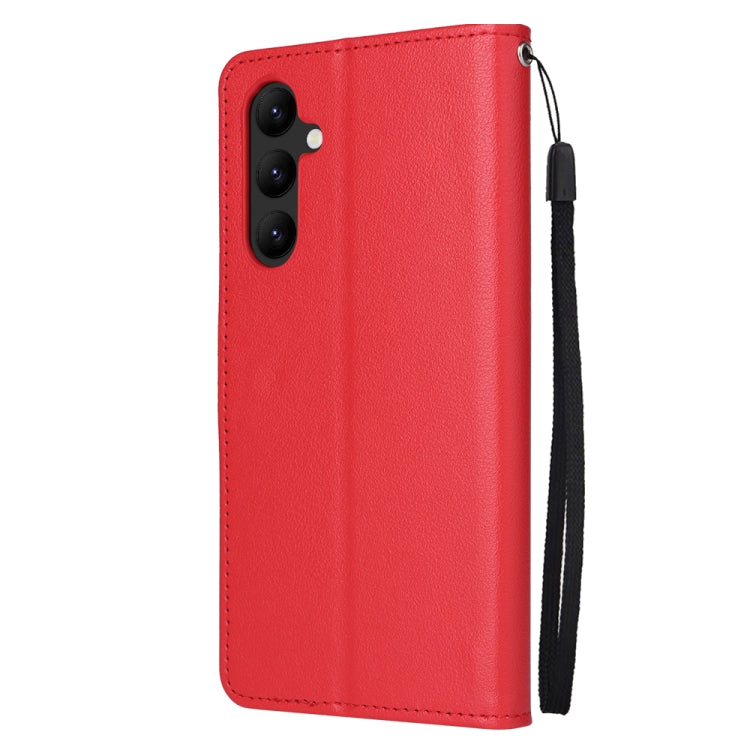 SOLID Knižkové puzdro pre Samsung Galaxy A34 5G - červené