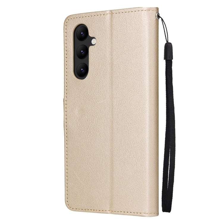 SOLID Knižkové puzdro pre Samsung Galaxy A34 5G - zlaté
