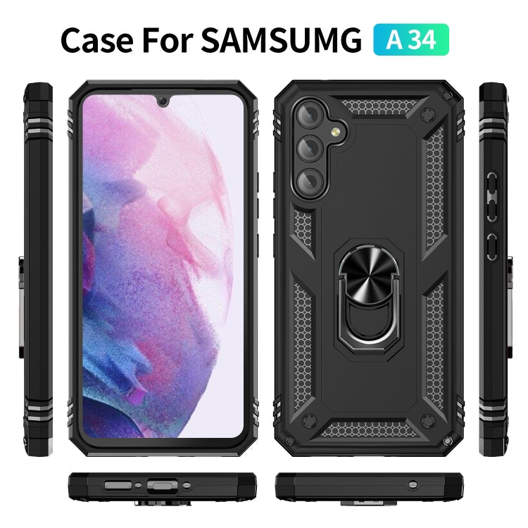 RING ARMOR Tvrdený kryt pre Samsung Galaxy A34 5G - čierny