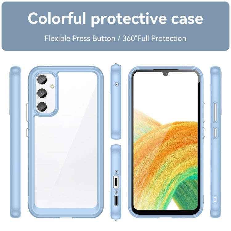ACRYLIC Zadný kryt pre Samsung Galaxy A34 5G - modrý