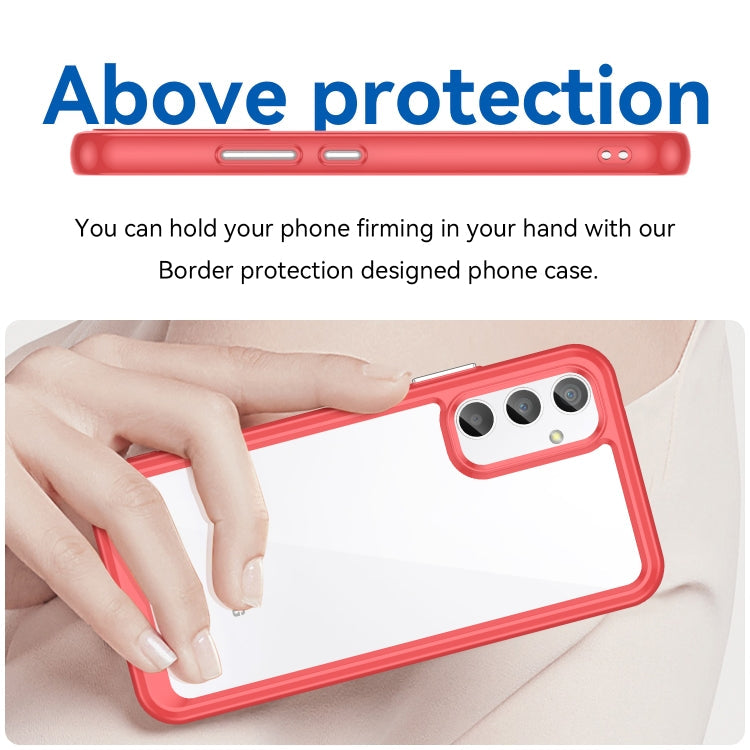 ACRYLIC Zadný kryt pre Samsung Galaxy A34 5G - červený