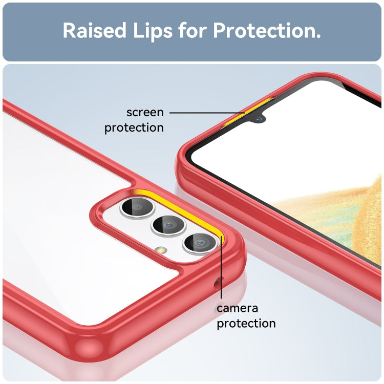 ACRYLIC Zadný kryt pre Samsung Galaxy A34 5G - červený
