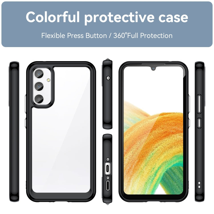 ACRYLIC Zadný kryt pre Samsung Galaxy A34 5G - čierny