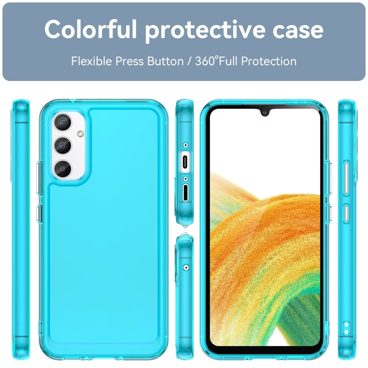 CANDY Zadný obal pre Samsung Galaxy A34 5G - modrý
