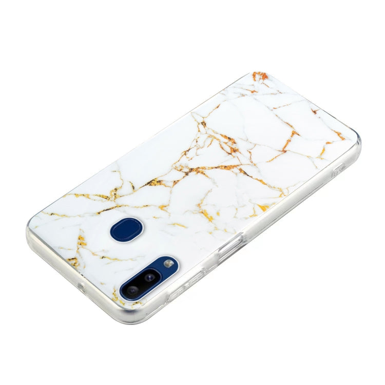 MARBLE Zadný kryt pre Samsung Galaxy A40 - biely