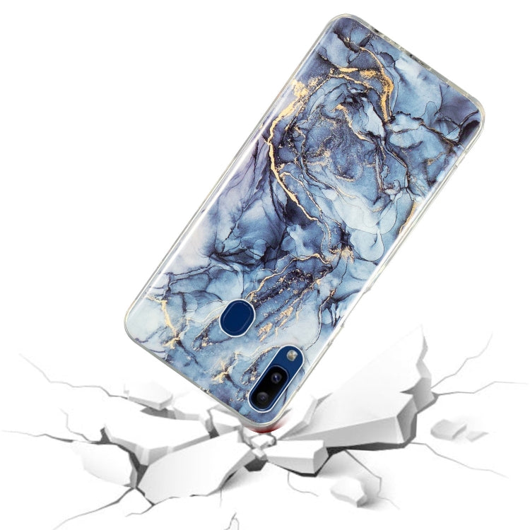 MARBLE Zadný kryt pre Samsung Galaxy A40 - modrý