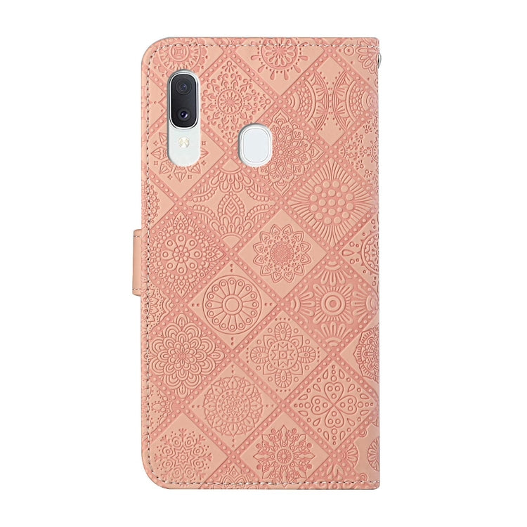 FLOWER Knižkové puzdro pre Samsung Galaxy A40 - ružové