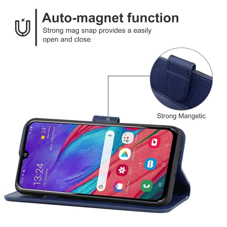 SOLID Knižkové puzdro pre Samsung Galaxy A40 - modré
