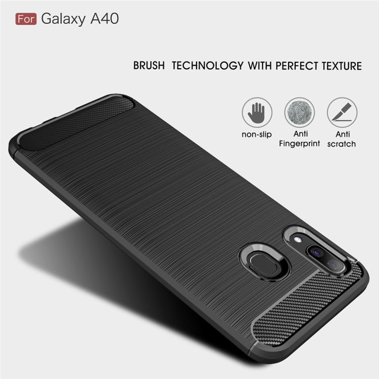 CARBON zadný obal pre Samsung Galaxy A40 - modrý