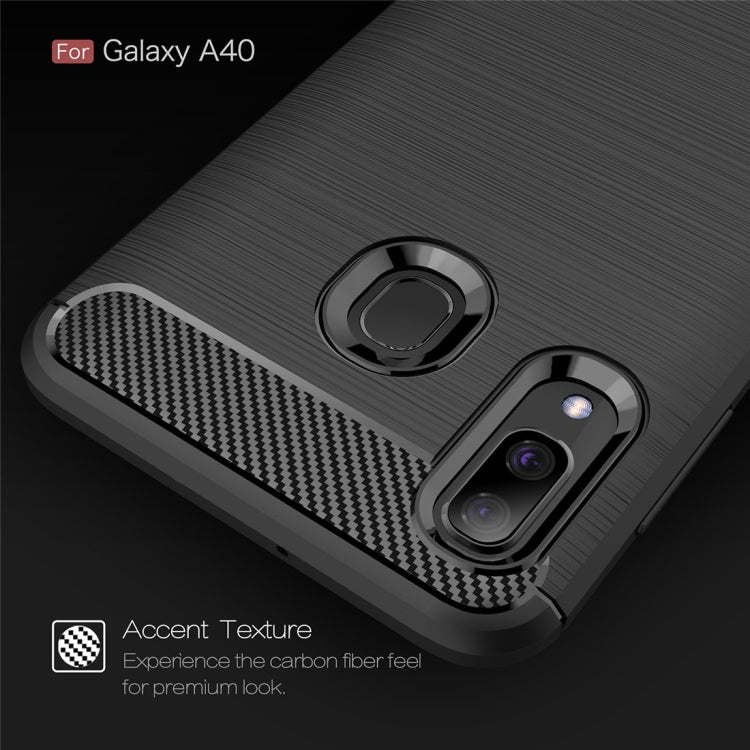 CARBON zadný obal pre Samsung Galaxy A40 - modrý