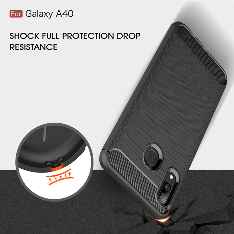 CARBON zadný obal pre Samsung Galaxy A40 - modrý