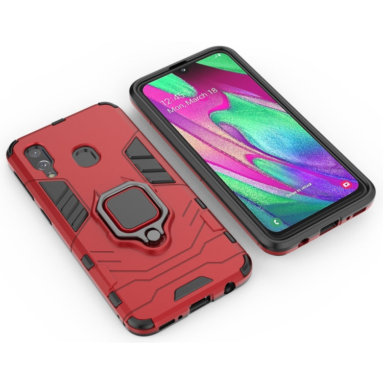 RING ARMOR Tvrdený kryt pre Samsung Galaxy A40 - červený