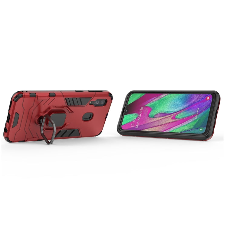 RING ARMOR Tvrdený kryt pre Samsung Galaxy A40 - červený