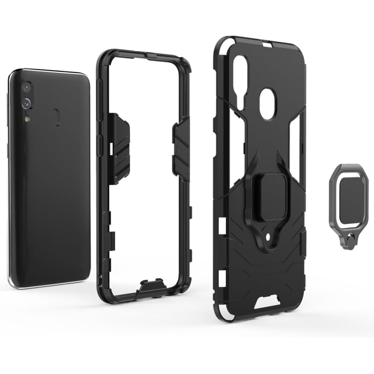 RING ARMOR Tvrdený kryt pre Samsung Galaxy A40 - čierny
