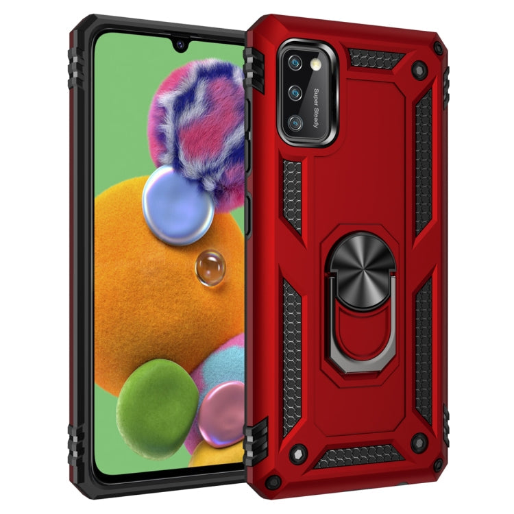RING ARMOR Tvrdený kryt pre Samsung Galaxy A41 - červený