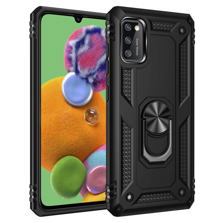 RING ARMOR Tvrdený kryt pre Samsung Galaxy A41 - čierny