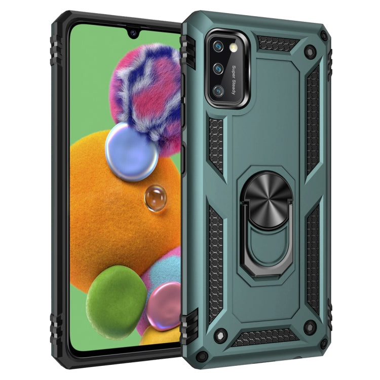 RING ARMOR Tvrdený kryt pre Samsung Galaxy A41 - zelený