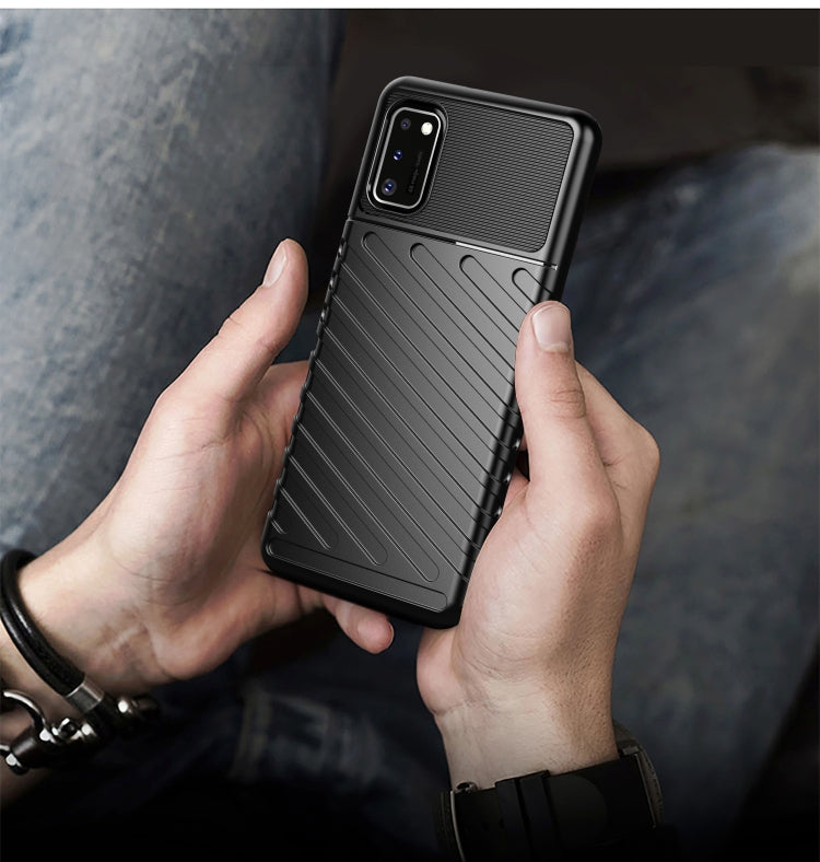 THUNDER Ochranný kryt pre Samsung Galaxy A41 - čierny