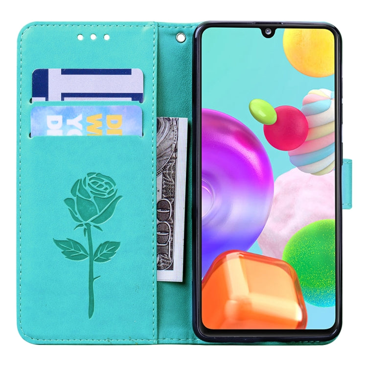 ROSE Knižkové puzdro pre Samsung Galaxy A41 - zelené