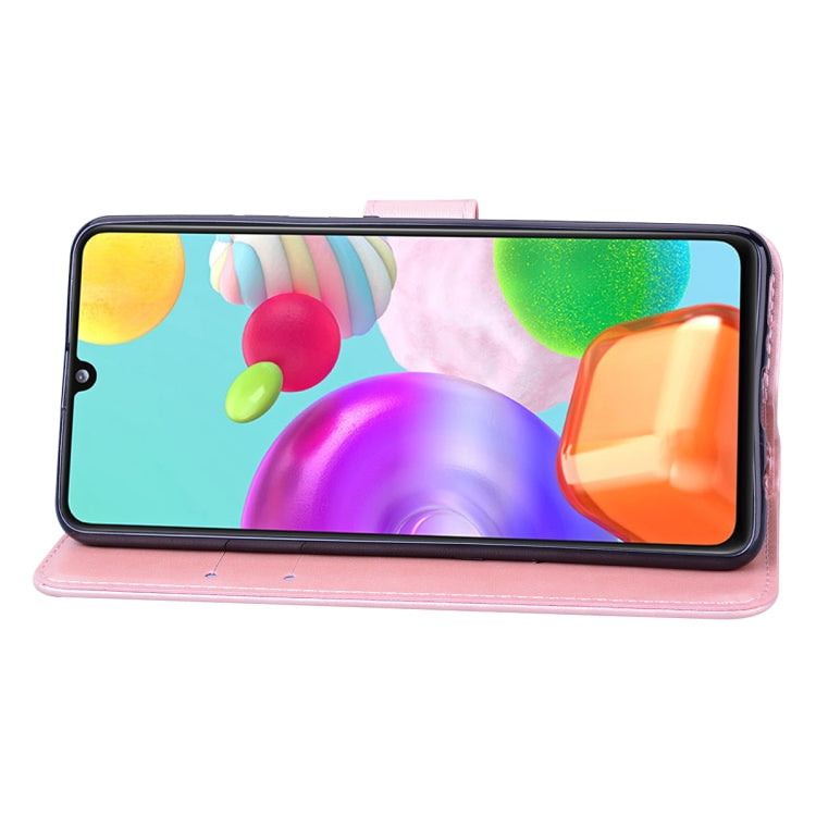 ROSE Knižkové puzdro pre Samsung Galaxy A41 - ružové