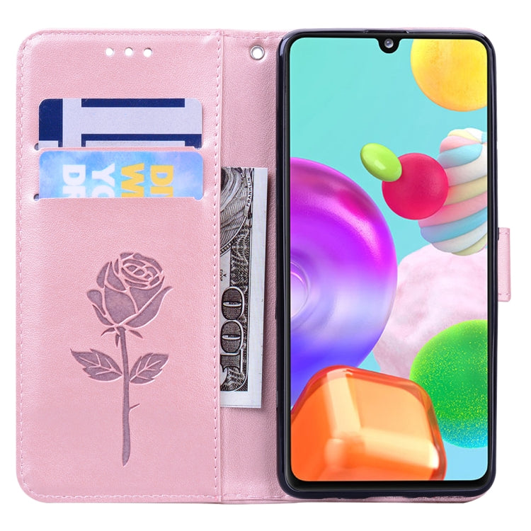 ROSE Knižkové puzdro pre Samsung Galaxy A41 - ružové