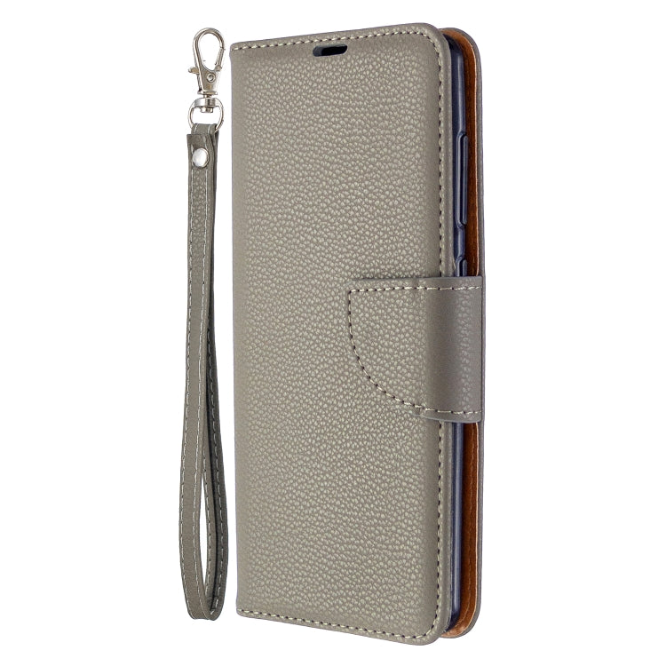 LAMBSKIN Knižkové puzdro pre Samsung Galaxy A41 - sivé