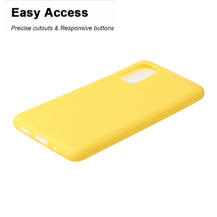 MATT Silikónový obal pre Samsung Galaxy S20 Plus - žltý