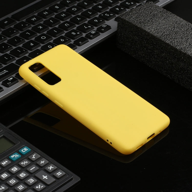 MATT Silikónový obal pre Samsung Galaxy S20 Plus - žltý