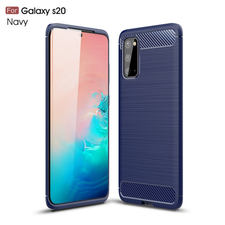 CARBON Zadný obal pre Samsung Galaxy S20 - modrý