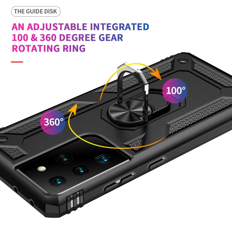 RING ARMOR Tvrdený kryt pre Samsung Galaxy S21 Ultra 5G - čierny