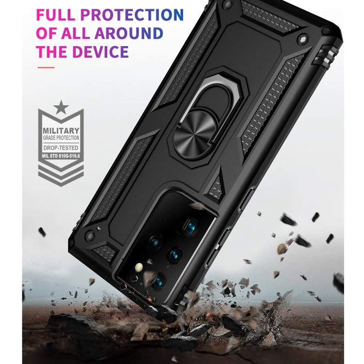 RING ARMOR Tvrdený kryt pre Samsung Galaxy S21 Ultra 5G - čierny