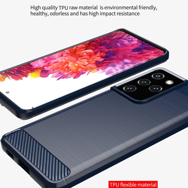 CARBON Zadný obal pre Samsung Galaxy S21 Ultra 5G - modrý