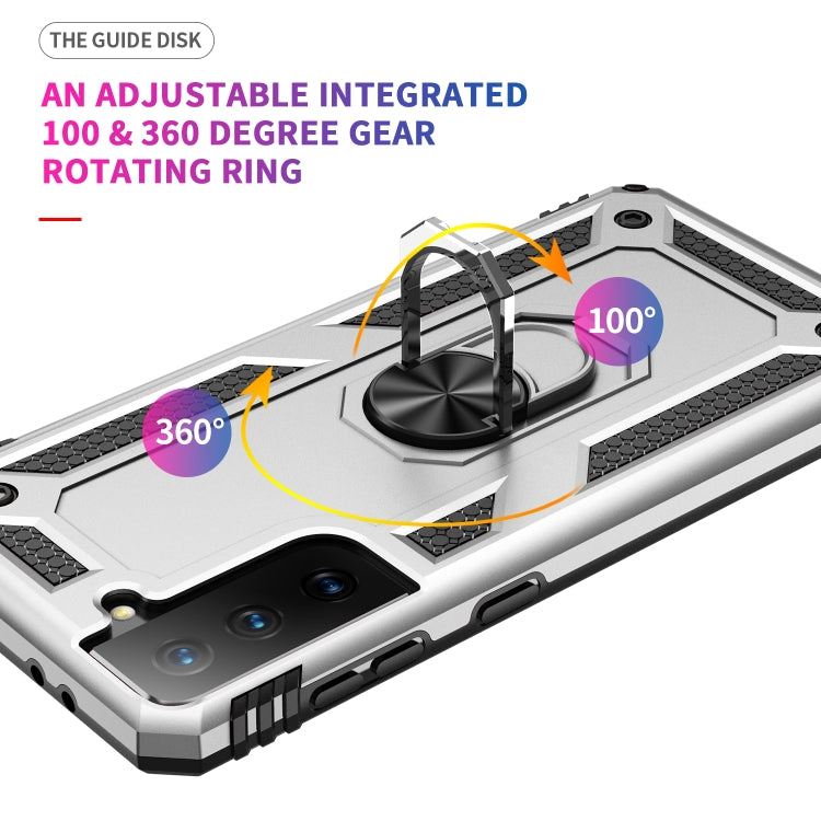 RING ARMOR Tvrdený kryt pre Samsung Galaxy S21 Plus 5G - sivý
